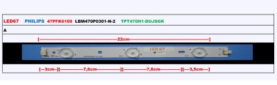 Led Backlight LBM470P set-14 LED212-67