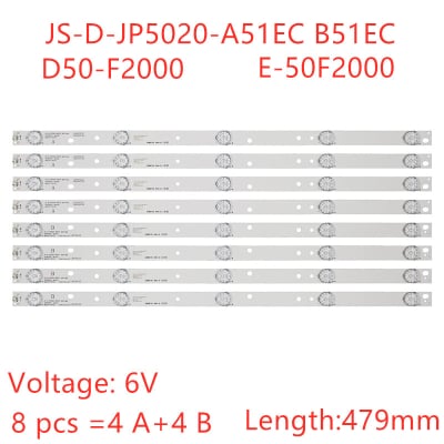 Led Backlight JS-D-JP5020-B51EC set-8 tape glue