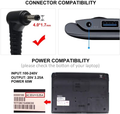 DC Cable For Laptop Adapter 4.0x1.7mm