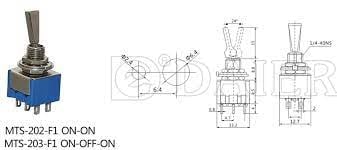 SWITCH CK  MTS-203R ON-OFF-ON 6pin