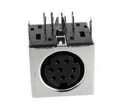 SVHS Socket Mount 8pin Nichel