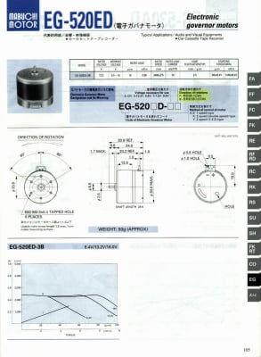 MOTOR 12V Left BIG EG-510ED-2B2