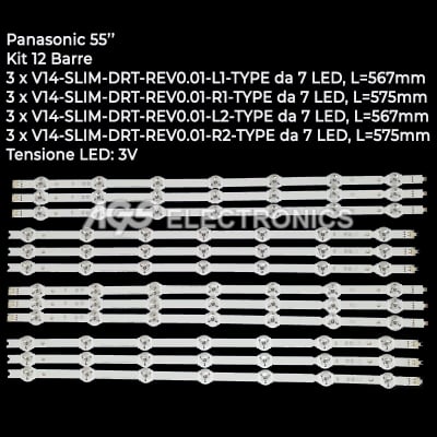 Led Backlight 55\'\' V14 SLIM DRT  set-12 848-1