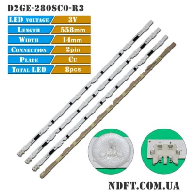 Led Backlight D2GE-280SC0-R3 set-4 LED338