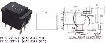 SWITCH KCD2213 16A ON-OFF 6p