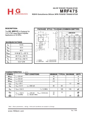 MRF475 TO-220