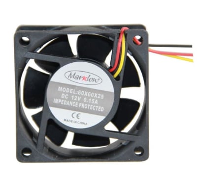 FAN 60X60X25MM 12V DC 3 pins