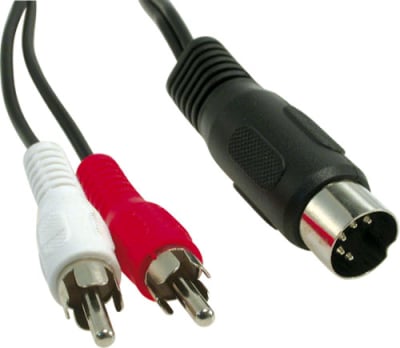 CABLE-305 5 DIN male 2RCA male