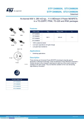 STF13NM60N TO-220F