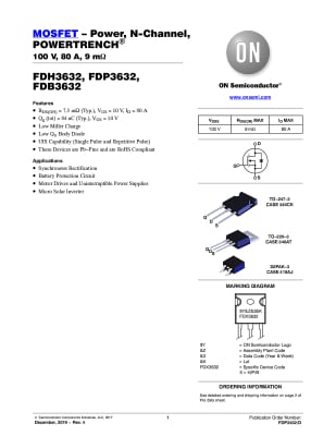 FDB3632 TO-263 D2 PACK