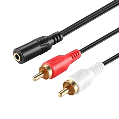 CABLE 2RCA MALE-3.5STEREO FEMALE 1.5