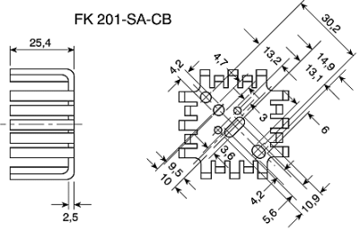 RADIATOR TO-3 FK201SACB