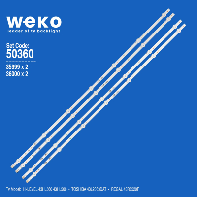 LED Backlight 17DLB43VER11 big jack set-3 tape