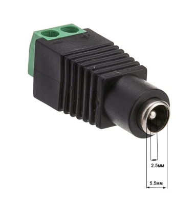 PC-002 JACK 5.5x2.5mm MALE с лустър клема