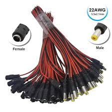 Cablu DC Pentru CCTV 22AWG 5.5x2.1 mm 20cm Mascul