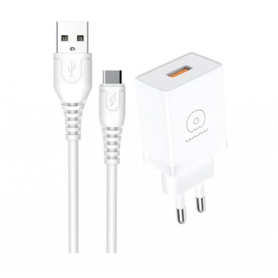 ADAPTATOR T66 USB-A 3.5A+CABLUL TIP-C