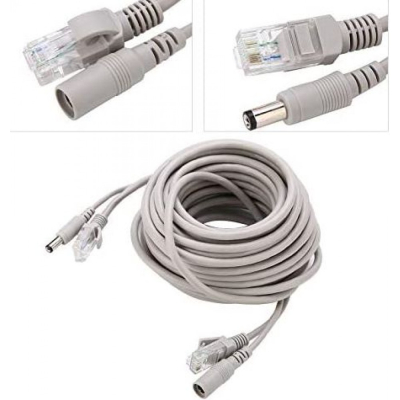 CABLE CCTV LAN RJ45 DC POWER 5.5X2.5mm 15M