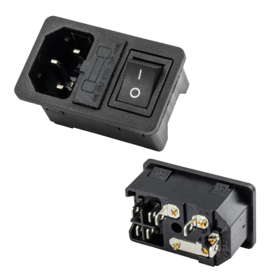 F256A 3P AC POWER MALE IC-214AS WITH SWITCH