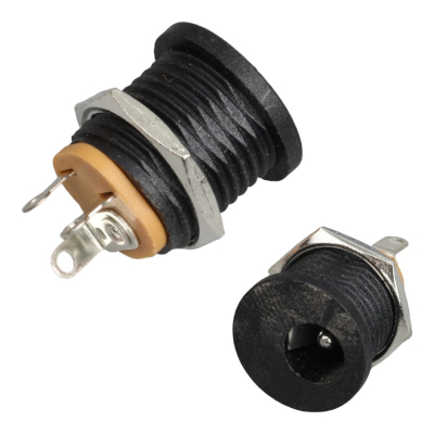 Mufă DC 5.5x2.1mm pentru panou PCB 11mm + PIULIȚĂ