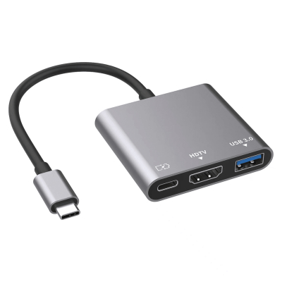 Adapter EKD-TP43 3IN1 TYPE-C HUB TO HDMI USB3.0 PD