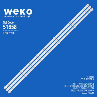 LED Backlight HRS_SQY39GA064 set-3pcs