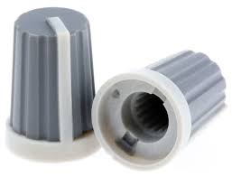 Buton potențiometru Ø16x14mm gaură - 6mm gri