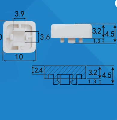 Buton pătrat pentru comutator tactil 12x12mm