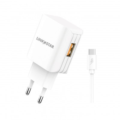ADAPTOR ÎNCĂRCĂTOR RAPID 5V 3A USB-A+CABLU TIP-C TC-9