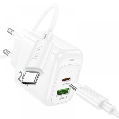 ADAPTOR 1xUSB 1xTYPE-C PD-20W+QC3.0A CABLU tip C