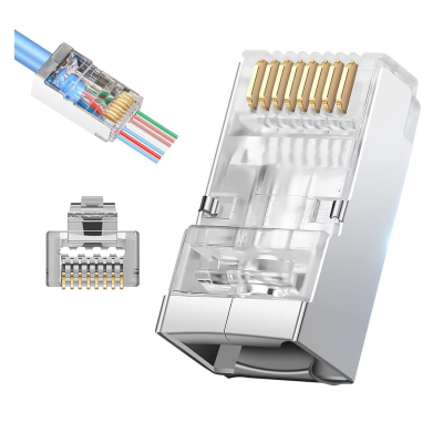 Букса RJ45 8P8C CAT7 SSTP / FTP екраниран с отворен край