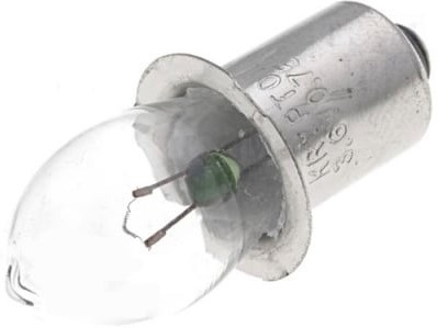 Lampă Krypton cu o tensiune nominală de 3,6 V și un curent nominal de 0,75 A