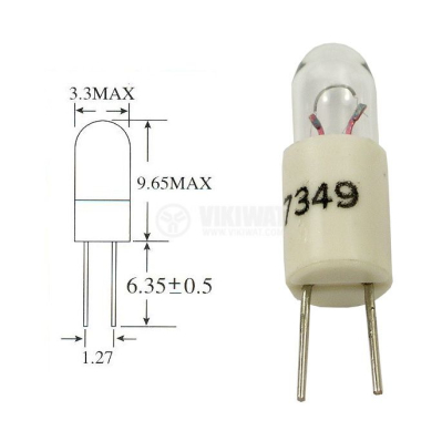 Lampă miniaturală 1.2V 1.5 W
