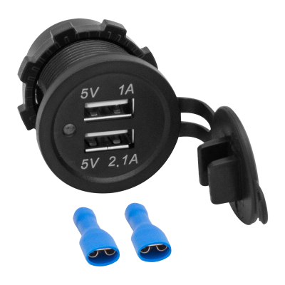 Încărcător auto rapid 2xUSB TYPE-A 2.0 5V 2.1A ic-166c