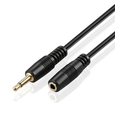 Cablu cu cablu de 3,5 mm. Mufă mono MASCULĂ - 3,5 mm. Mufă mono FEMĂ 1,2 m