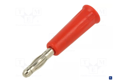 Conector-ștecher mascul roșu Ф4 mm 1 buc.