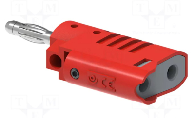 Conector mascul-mufă roșie Ф4 mm 1 buc 1080-R