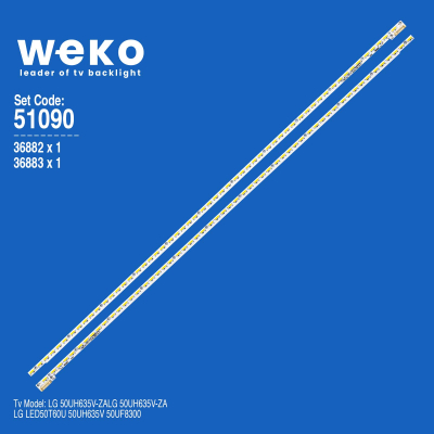 Kit de iluminare din spate cu LED-uri de 50" V500DK1-KS2-TLEM02-TLREM02