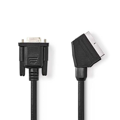 Cablu SCART mufă - VGA mamă 0.2m