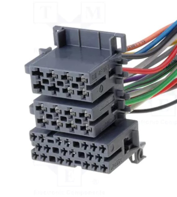 Conector OPEL ISO cu 26 de pini și fire PIN: 26 și 4 RCA