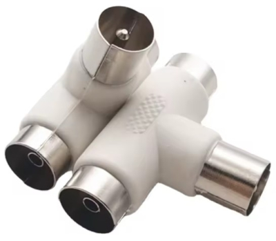 Conector T RF MASCUL-MAMĂ 2 CĂI