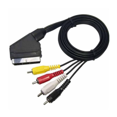 Cablu SCART-4RCA mamă 0.2m
