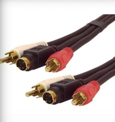 Cablu S-Video și 2 RCA audio video compozit 1.5M