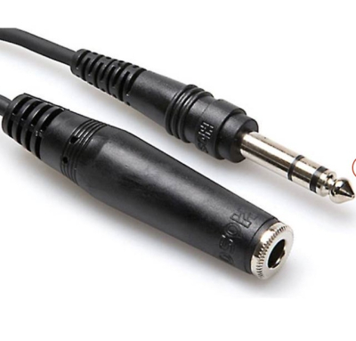 Cablu ecranat cu mufă stereo mascul 6,3 mm - femelă 6,3 mm 5 m