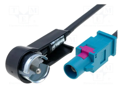 Adaptor de antenă Fakra la DIN. Potrivit pentru Audi, Fiat, Mercedes, Peugeot, Seat, Škoda, VW ZRS-GOLFV-ISO