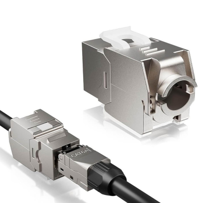 Priză de rețea CAT7 10Gbps RJ45 Keystone JACK fără unelte