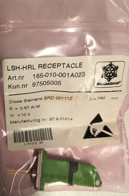 LSH-HRL RECEPTACLE FIBRE CONNECTOR DIAMOND 165-040-010A023