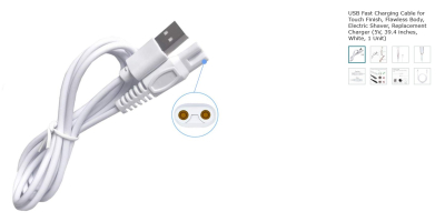 Cablu USB pentru încărcarea aparatelor de ras 5V, alb