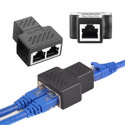 Преход RJ45 8P8C женски,2x RJ-45 8P8C женски