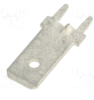 KEYS1289-ST Terminal: flat; 6.4mm; 0.8mm; male; THT; brass; tinned; straight