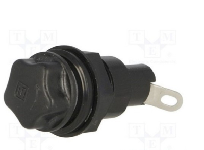 YM-931 5x20mm fuse holder; for panel mounting; L=32.5mm, D=15.7mm